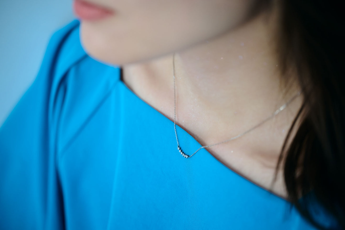 シルバー ラインネックレス